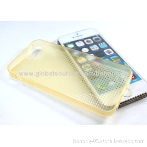 Ultra-thin Dot Grain Matte TPU Case for iPhone 5S, Different Colors Available/500PCS Each Color MOQ